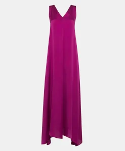 Best Robe Helena En Soie Unie - Cyclamen Femmes Vêtements