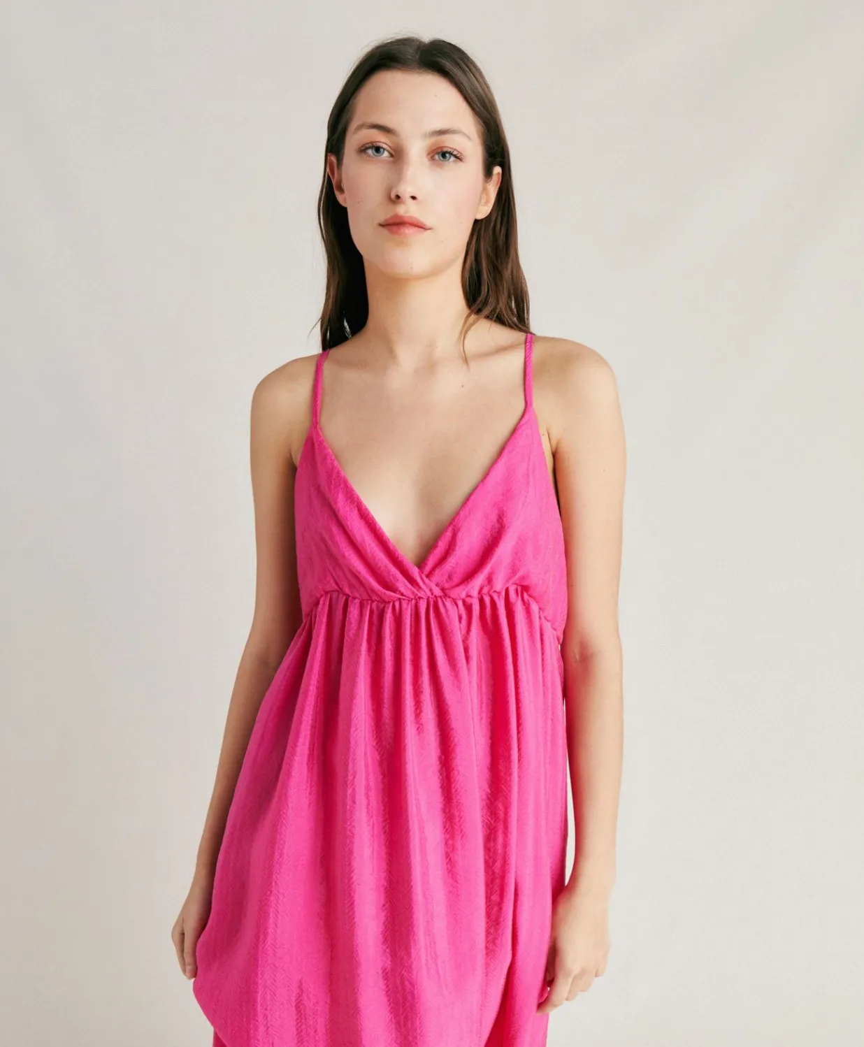 Online Robe Marisol Cupro Jacquard - Fuchsia Femmes Vêtements