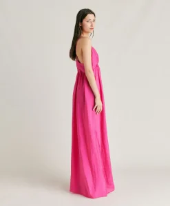 Online Robe Marisol Cupro Jacquard - Fuchsia Femmes Vêtements