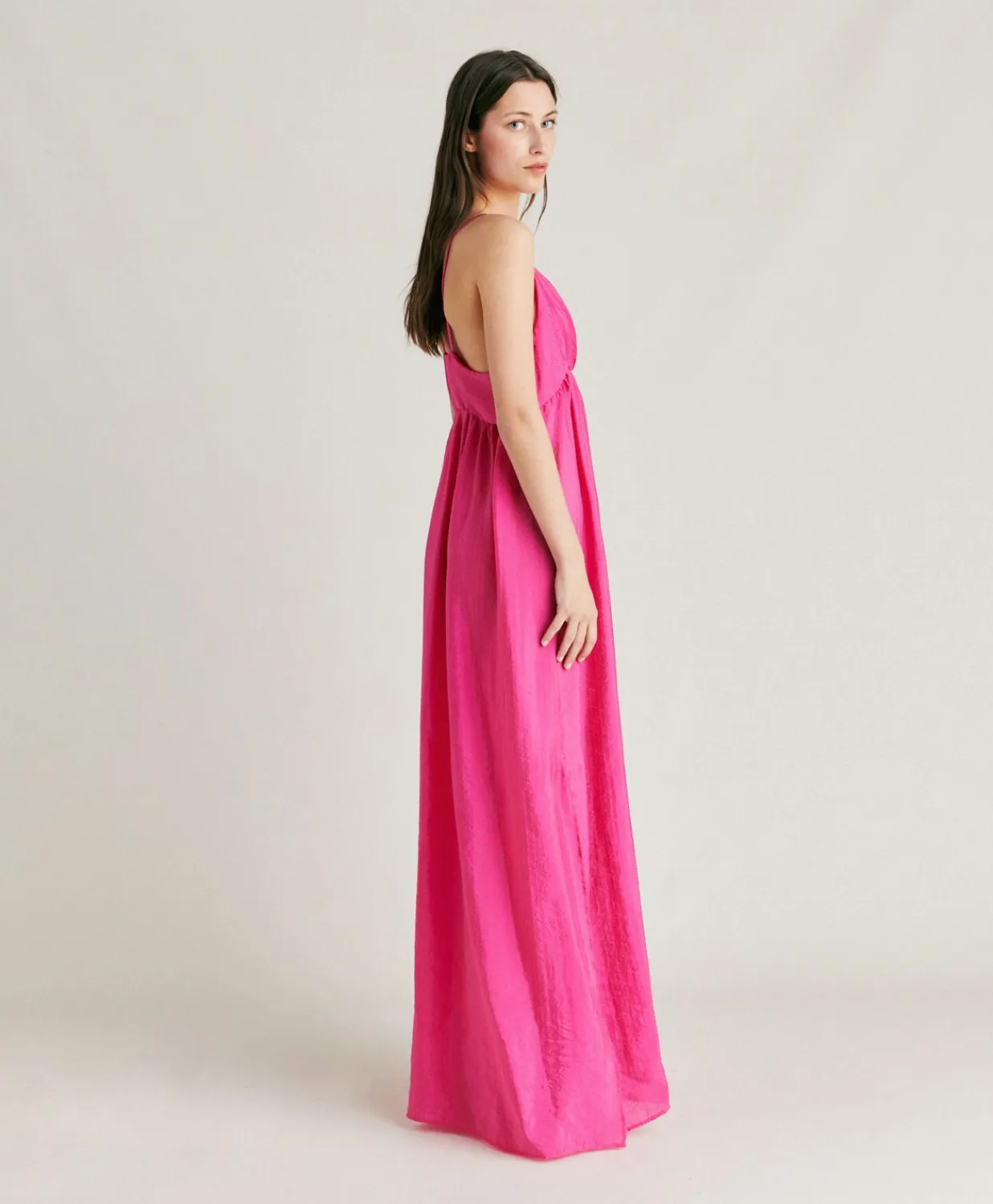 Online Robe Marisol Cupro Jacquard - Fuchsia Femmes Vêtements