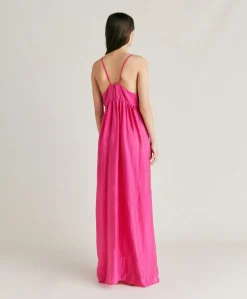 Online Robe Marisol Cupro Jacquard - Fuchsia Femmes Vêtements