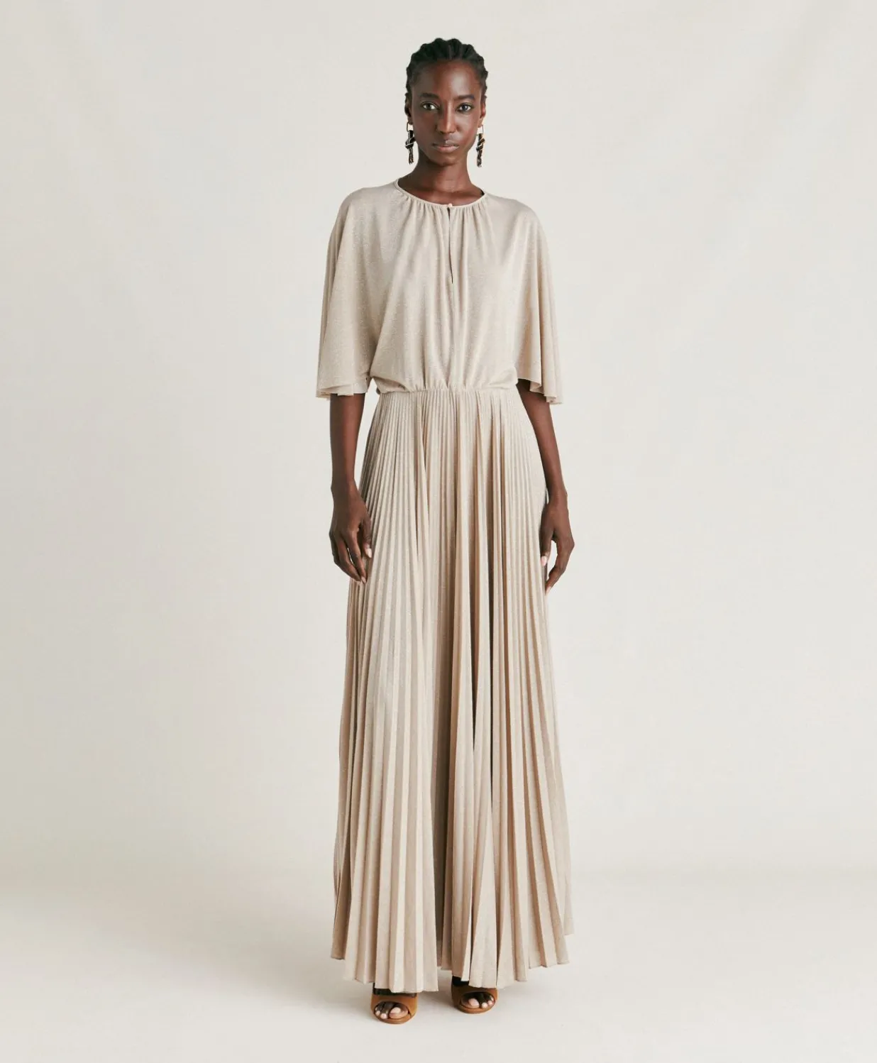 New Robe Paradisu En Jersey Lurex - Sable Femmes Vêtements