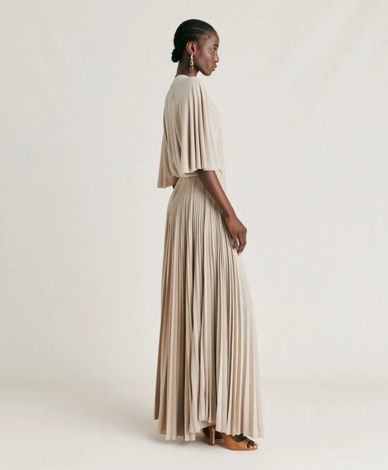 New Robe Paradisu En Jersey Lurex - Sable Femmes Vêtements