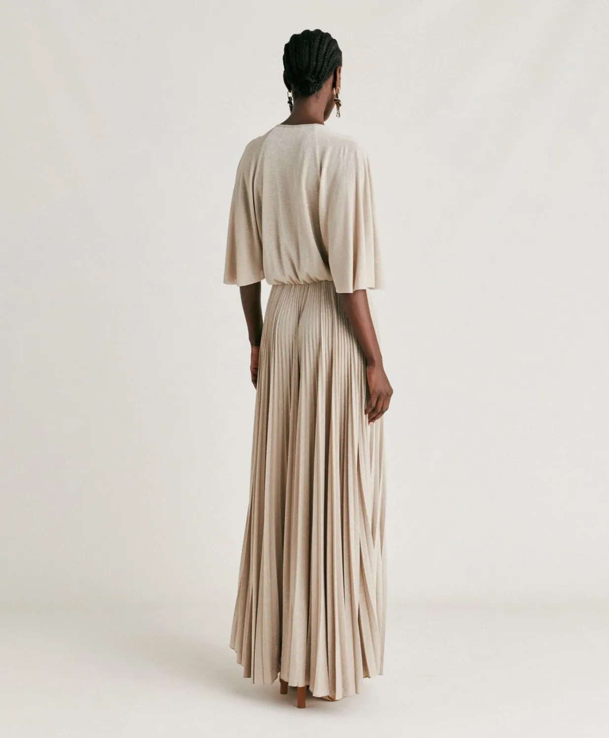 New Robe Paradisu En Jersey Lurex - Sable Femmes Vêtements