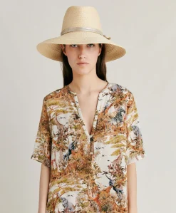 Best Robe Penelope En Crepe De Chine - Creme / Multicolore Femmes Vêtements