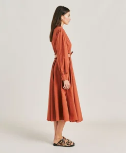 Online Robe Sinzias Avec Voile De Coton - Coccio Femmes Vêtements