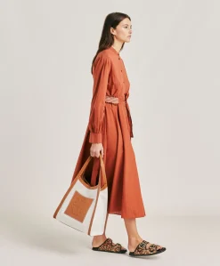 Online Robe Sinzias Avec Voile De Coton - Coccio Femmes Vêtements
