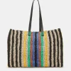 Sac Cabas Ellis En Raphia Raye - Multicolore Femmes Sacs Et Pochettes