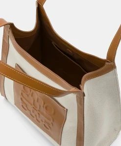 Sale Sac Cabas Geraldine En Cuir Et Toile - Beige Femmes Sacs Et Pochettes