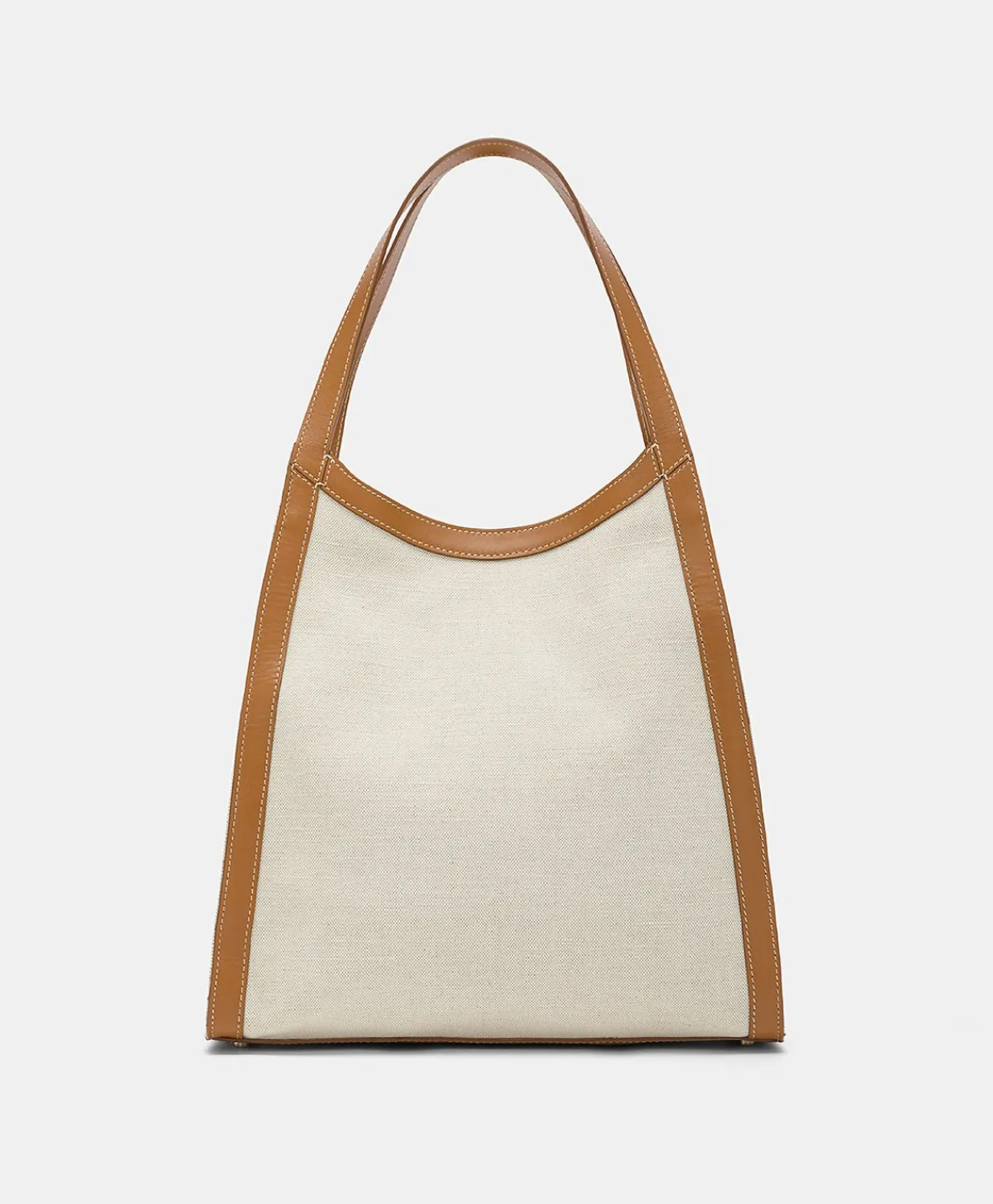 Sale Sac Cabas Geraldine En Cuir Et Toile - Beige Femmes Sacs Et Pochettes