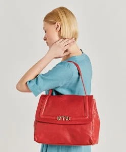 New Sac En Cuir Flore Bag - Rouge Femmes Sacs Et Pochettes