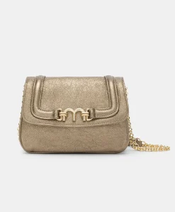 Best Sac Mimi Flore En Cuir Lame - Gunmetal Femmes Sacs Et Pochettes