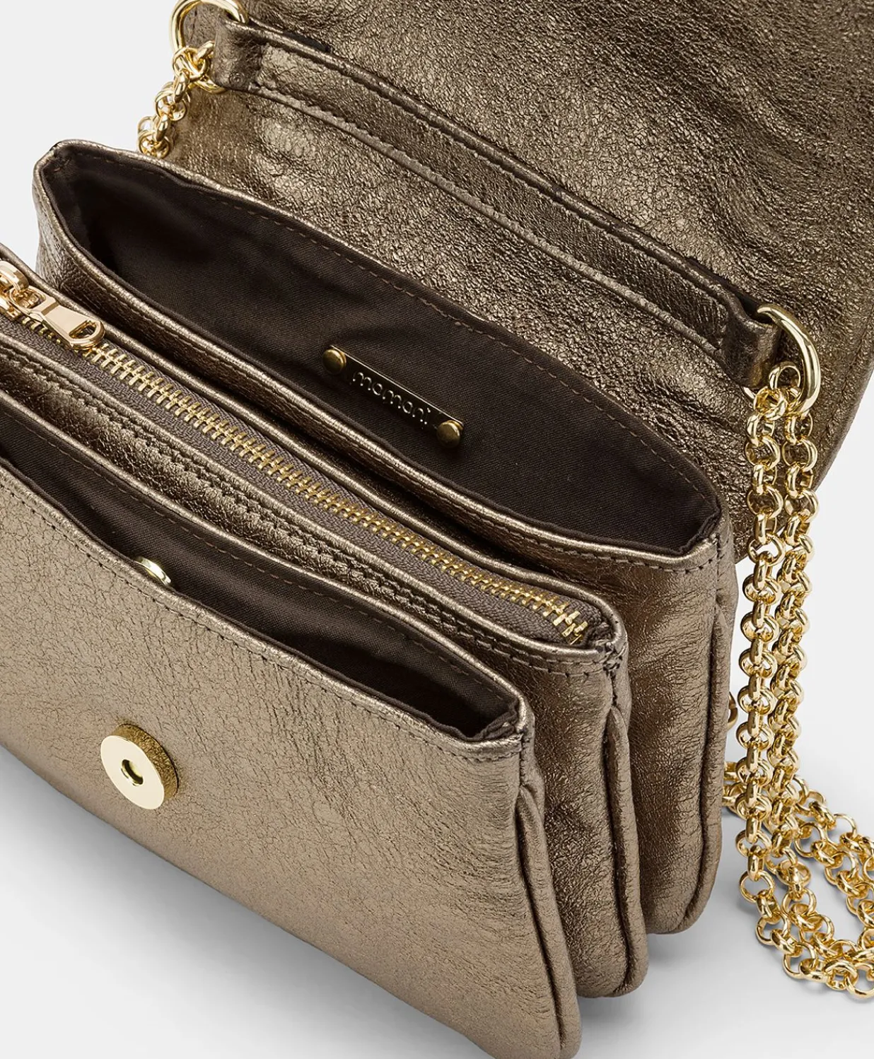 Best Sac Mimi Flore En Cuir Lame - Gunmetal Femmes Sacs Et Pochettes