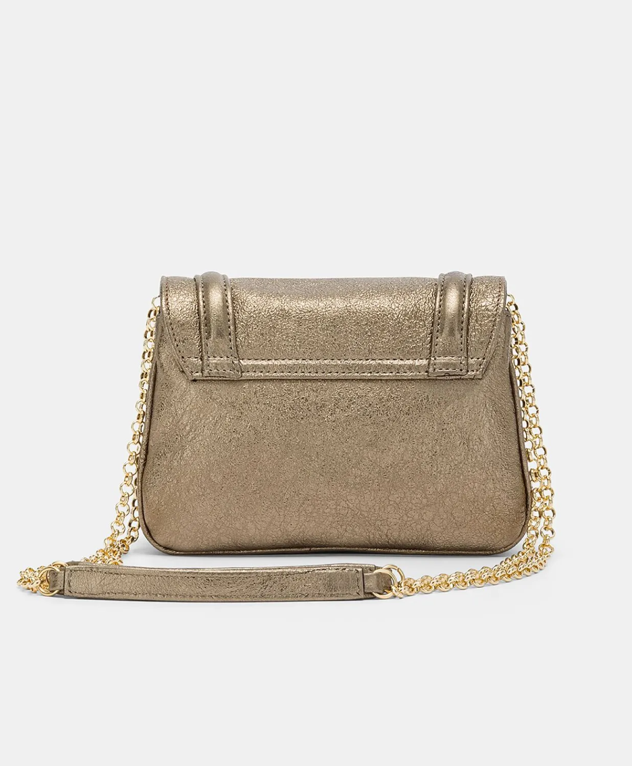 Best Sac Mimi Flore En Cuir Lame - Gunmetal Femmes Sacs Et Pochettes