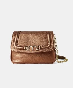 Sale Sac Mimi Flore En Cuir Lame - Bronze Femmes Sacs Et Pochettes