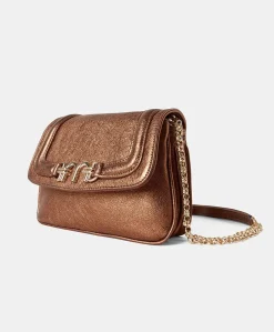 Sale Sac Mimi Flore En Cuir Lame - Bronze Femmes Sacs Et Pochettes