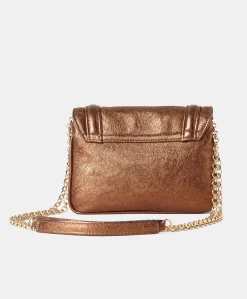 Sale Sac Mimi Flore En Cuir Lame - Bronze Femmes Sacs Et Pochettes