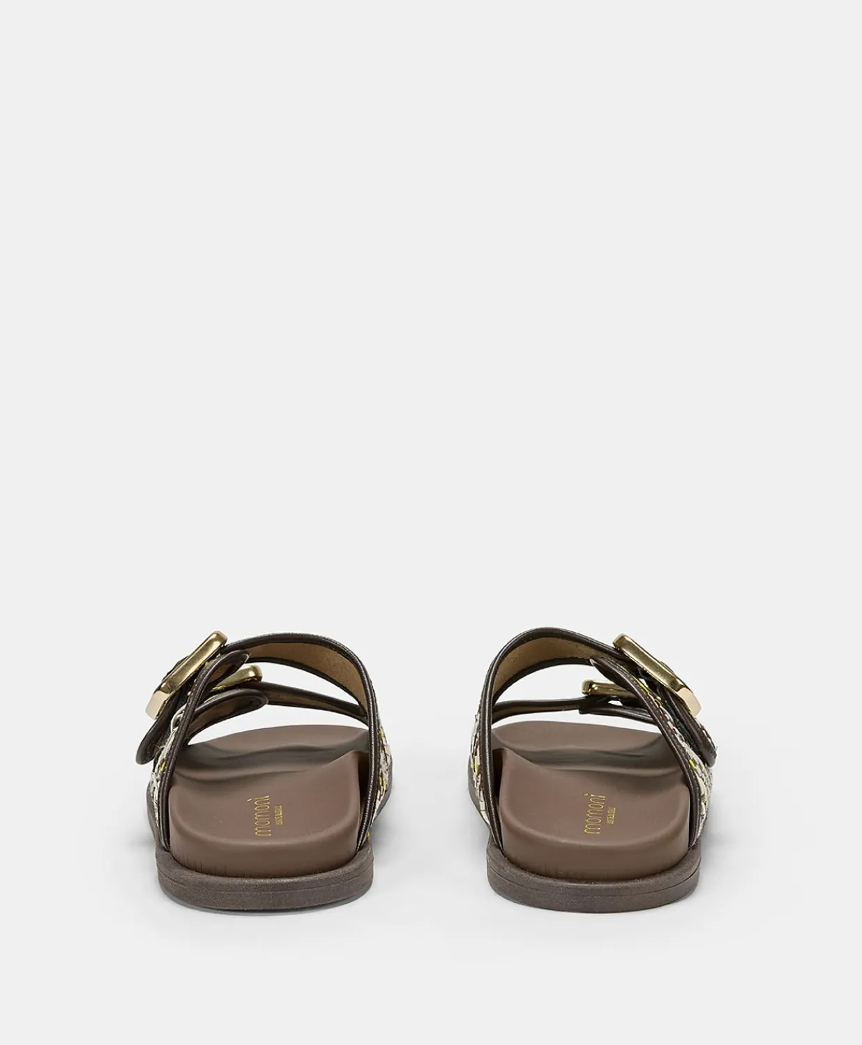 Hot Sandales Chamorro Avec Tissage - Marron / Multicolore Femmes Chaussures