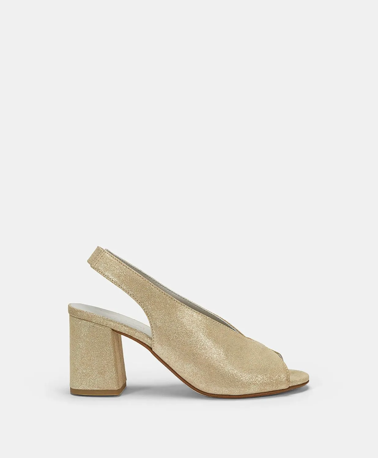 Hot Sandales Clover En Cuir Lame - Or Clair Femmes Chaussures