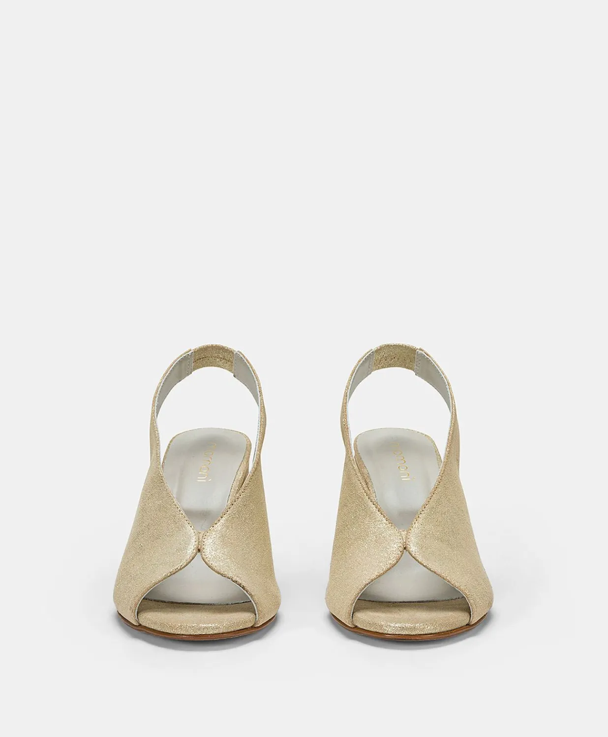 Hot Sandales Clover En Cuir Lame - Or Clair Femmes Chaussures