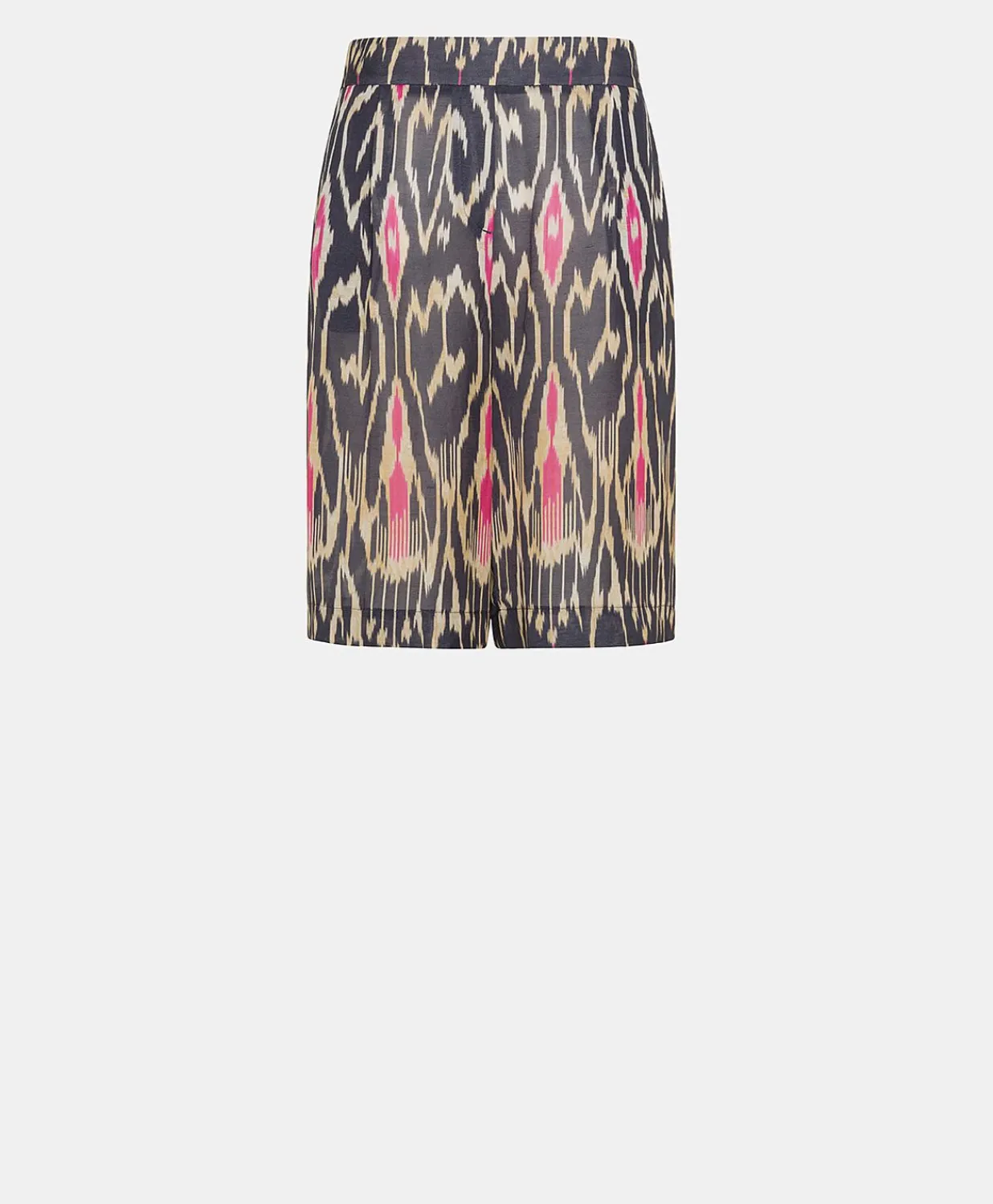 Outlet Short Nina En Lin Viscose - Bleu Multicolore Femmes Costumes Et Costumes