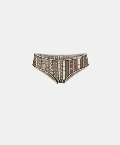 Best Slip Hamac En Nylon Imprime - Multicolore Noir Femmes Slips