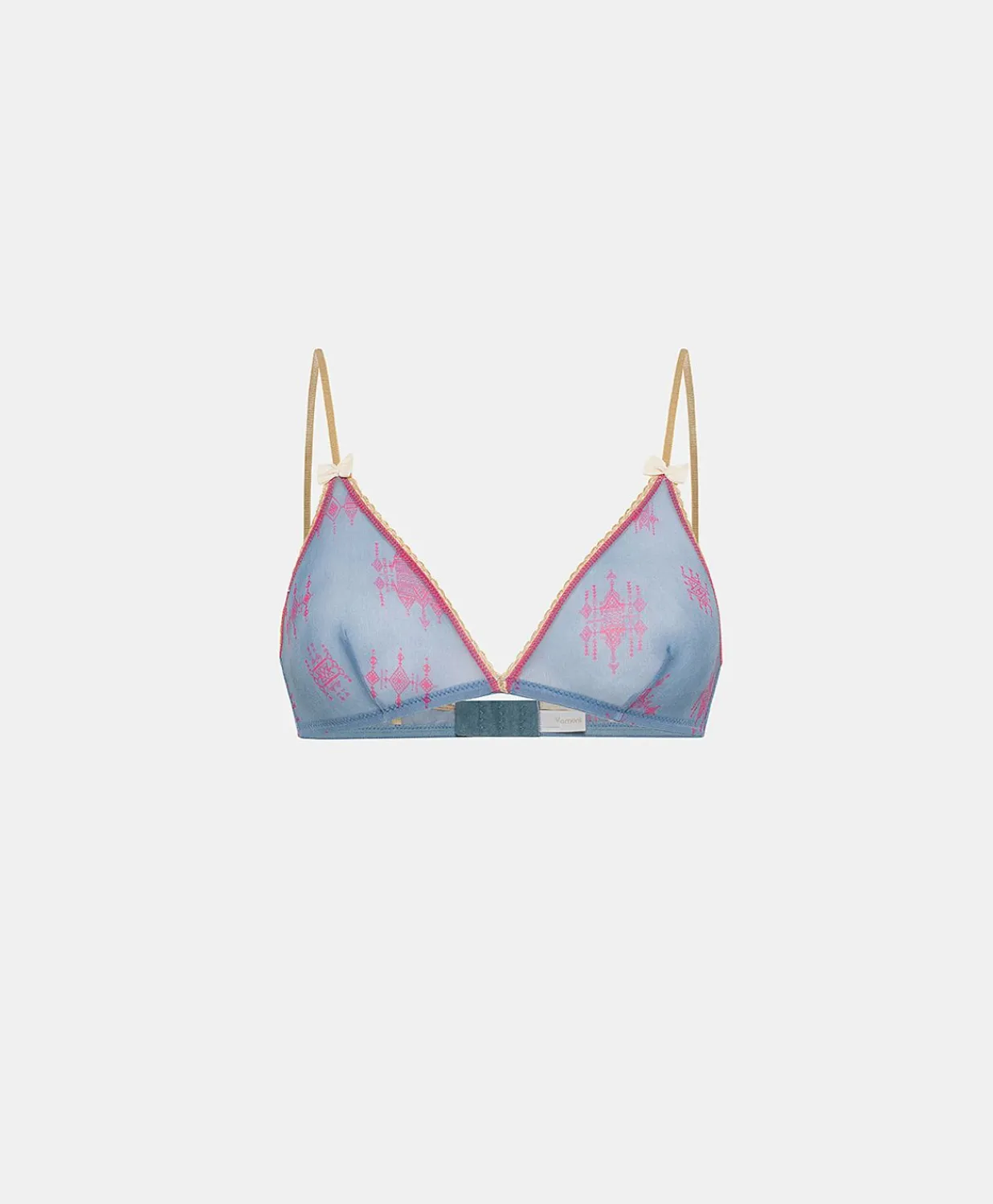 Sale Soutien-Gorge En Nylon Imprime Amethist - Bleutte/Fuchsia Femmes Bras