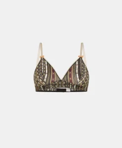 Hot Soutien-Gorge Tutu En Nylon Imprime - Multicolore Noir Femmes Bras