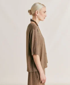 Clearance Thirty Iora En Jersey Lurex - Boue Femmes T-Shirts Et Hauts