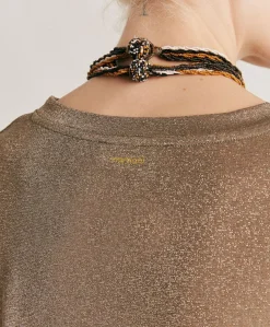 Clearance Thirty Iora En Jersey Lurex - Boue Femmes T-Shirts Et Hauts