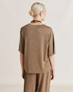 Clearance Thirty Iora En Jersey Lurex - Boue Femmes T-Shirts Et Hauts