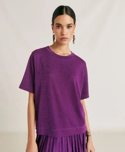New Thirty Iora En Jersey Lurex - Cyclamen Femmes T-Shirts Et Hauts