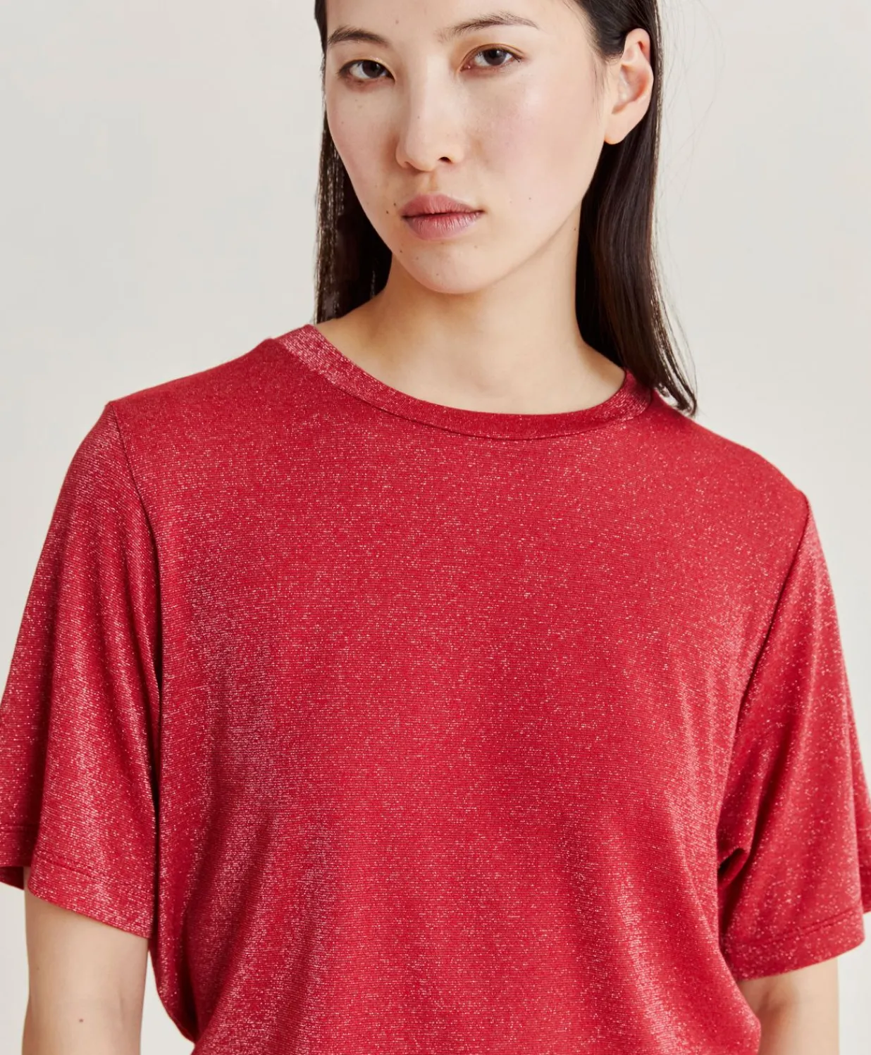 Clearance Thirty Iora En Jersey Lurex - Magenta Femmes T-Shirts Et Hauts