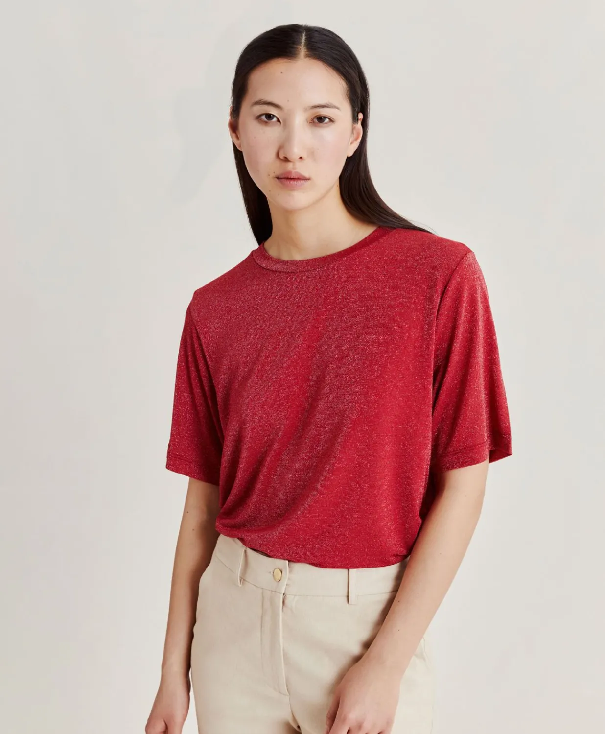 Clearance Thirty Iora En Jersey Lurex - Magenta Femmes T-Shirts Et Hauts