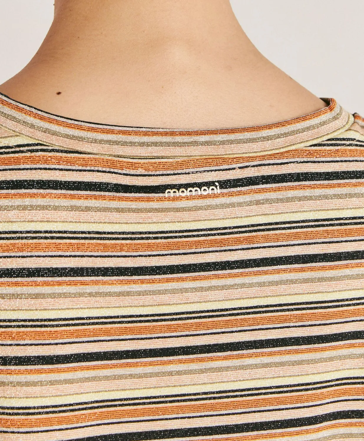 Clearance Thirty Iora En Jersey Lurex Raye - Rouille Multicolore Femmes T-Shirts Et Hauts
