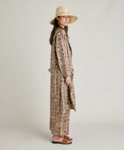 Trench-Coat En Serge De Soie Bados - Beige/Tabac Femmes Trenchs Et Manteaux