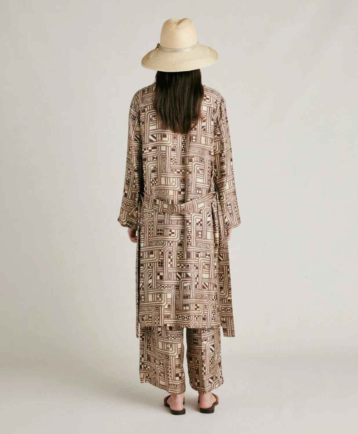 Trench-Coat En Serge De Soie Bados - Beige/Tabac Femmes Trenchs Et Manteaux
