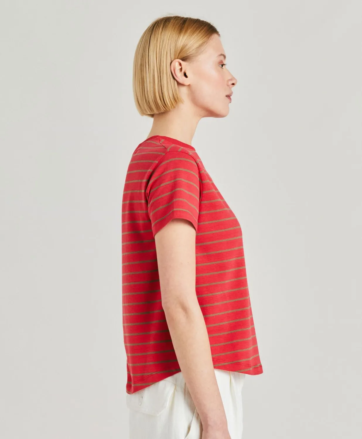 Clearance T-Shirt En Jersey Raye Lottie - Rouge/Tabac Femmes T-Shirts Et Hauts