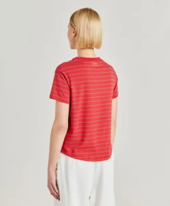 Clearance T-Shirt En Jersey Raye Lottie - Rouge/Tabac Femmes T-Shirts Et Hauts