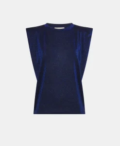 Hot T-Shirt Enna En Jersey Lurex - Bleute Femmes T-Shirts Et Hauts