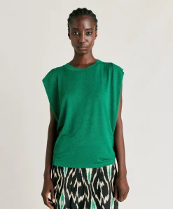 Outlet Tshirt Enna Lurex Jersey - Emeraude Femmes T-Shirts Et Hauts