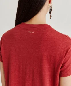 Clearance Tshirt Jersey En Lin Lottie - Amarante Femmes T-Shirts Et Hauts