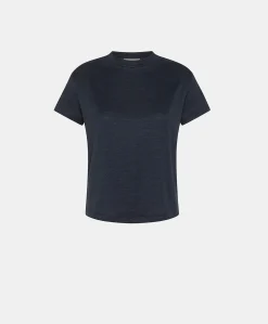 Outlet Tshirt Jersey En Lin Lottie - Bleu Nuit Femmes T-Shirts Et Hauts
