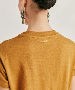 Best Tshirt Jersey Lin Lottie - Caramel Femmes T-Shirts Et Hauts