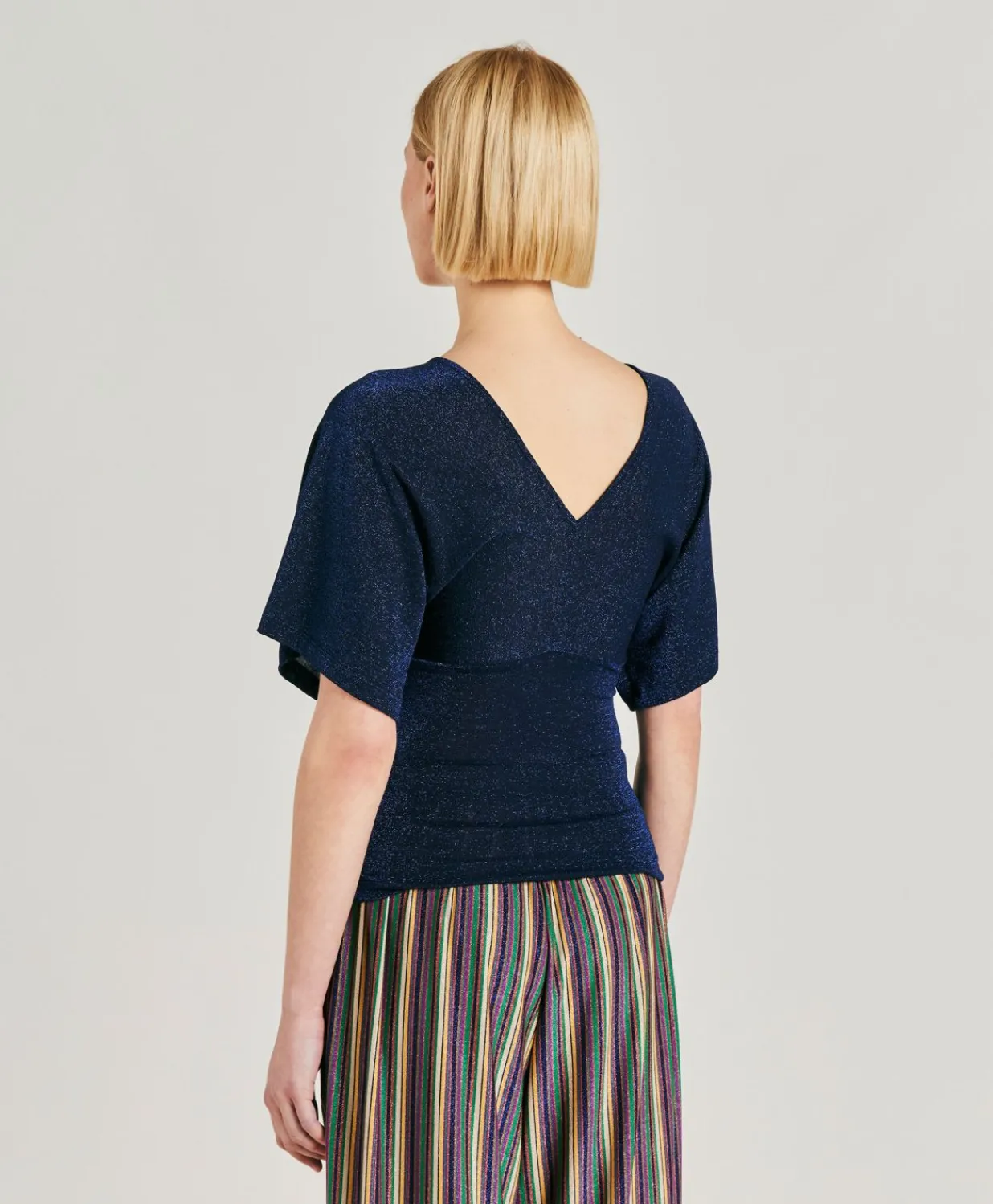 Sale T-Shirt Milly Lurex Jersey - Bleute Femmes T-Shirts Et Hauts