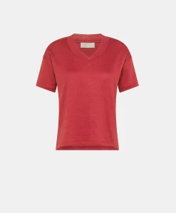 Discount Tshirt Nancy En Jersey De Lin - Amarante Femmes T-Shirts Et Hauts