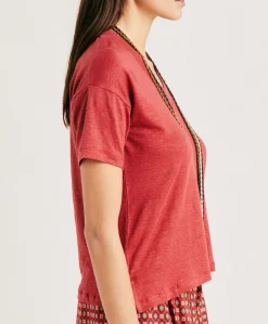 Discount Tshirt Nancy En Jersey De Lin - Amarante Femmes T-Shirts Et Hauts