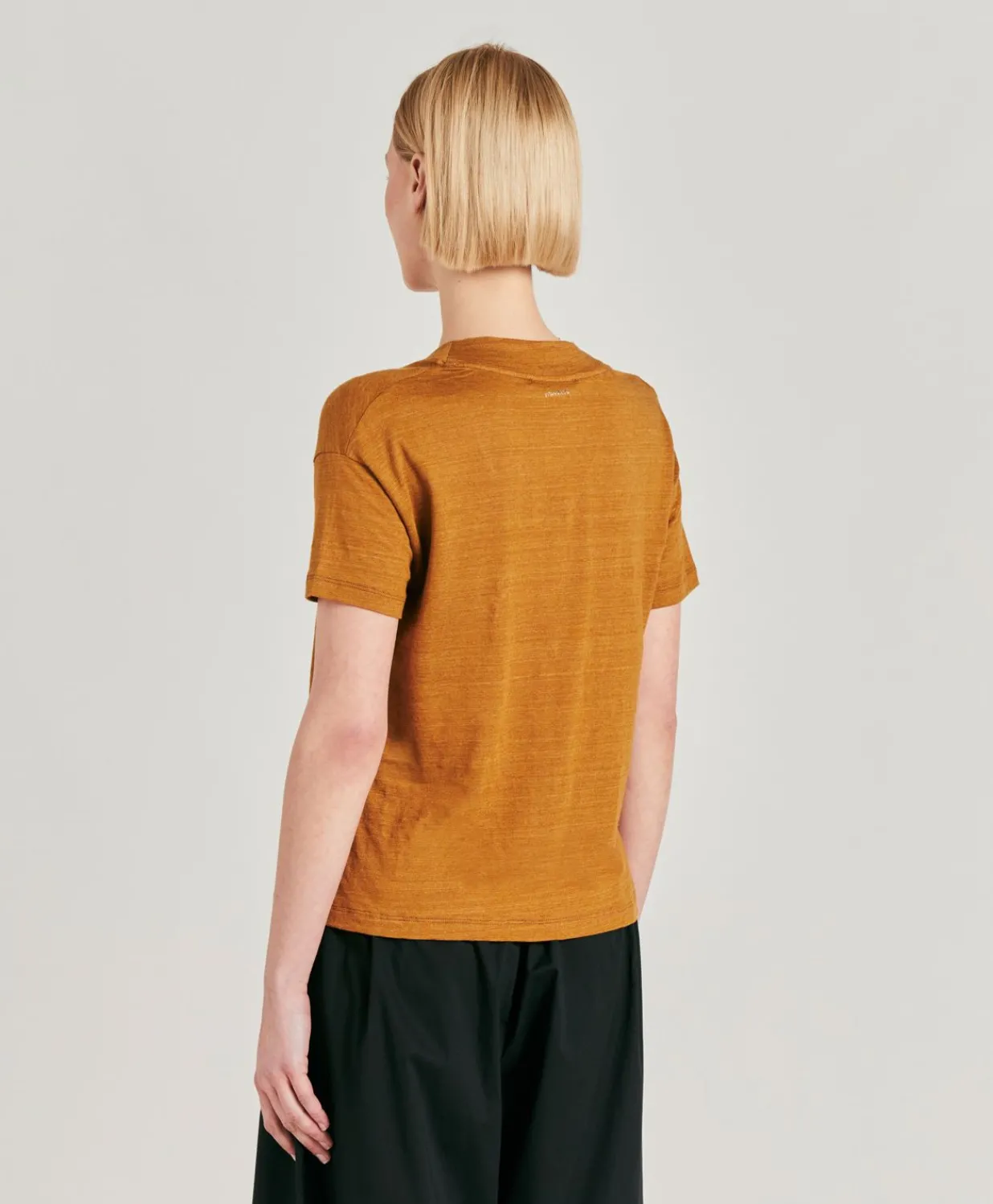 Online T-Shirt Nancy En Jersey Lin - Caramel Femmes T-Shirts Et Hauts