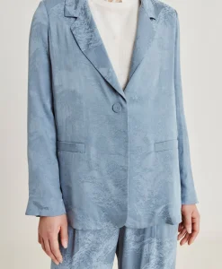 Discount Veste Dayton Cupro Jacquard - Ciel Femmes Costumes Et Costumes