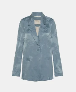 Discount Veste Dayton Cupro Jacquard - Ciel Femmes Costumes Et Costumes